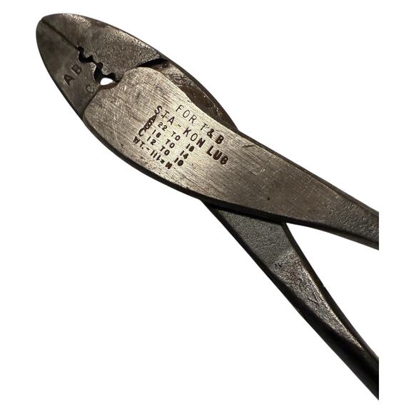 VTG Thomas Betts USA T&B Sta-Kon LUG Crimper WT-111 Pliers Electrical Hand Tool - Picture 5 of 9